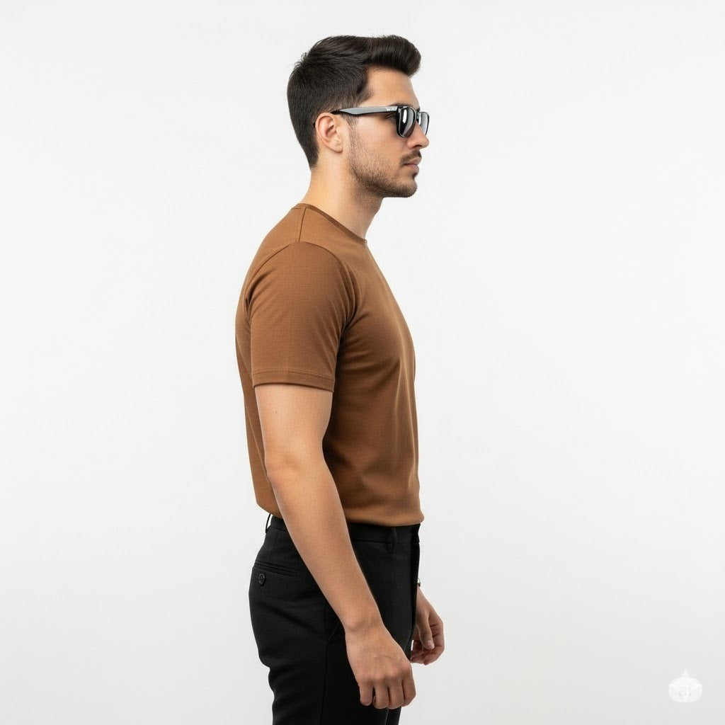 Premium Brown Cotton T-Shirt