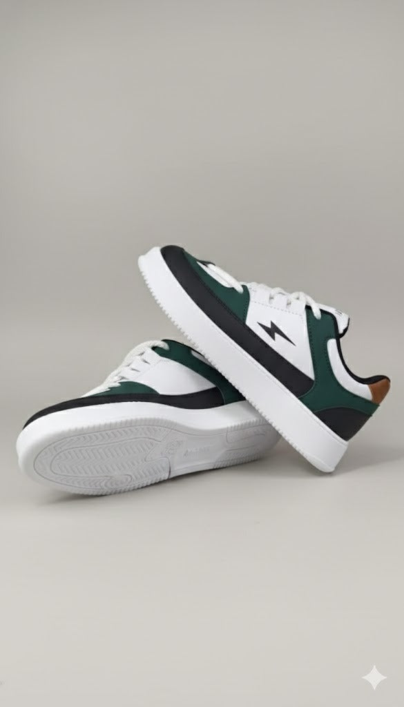 Green & White Casual Sneakers