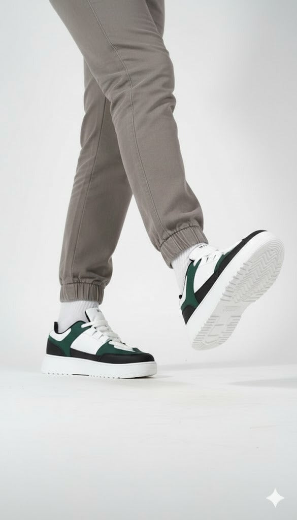 Green & White Casual Sneakers
