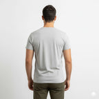 Men’s Light Grey Slim Fit Cotton T-Shirt