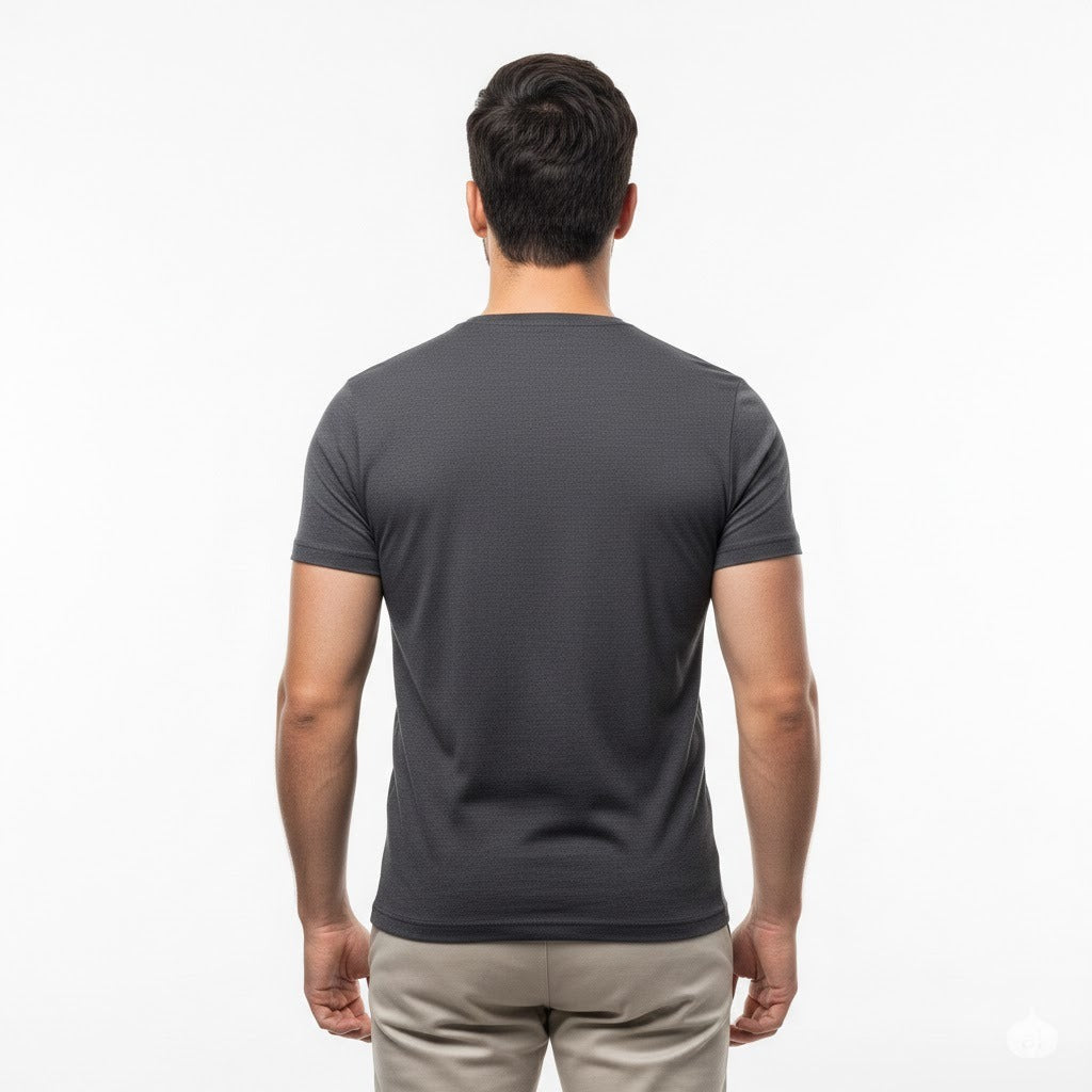 Men’s Premium Slim-Fit Cotton T-Shirt – Charcoal Grey