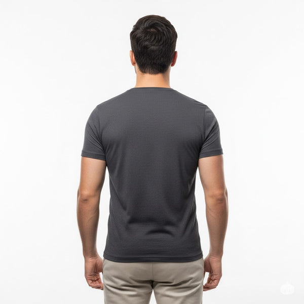Men’s Premium Slim-Fit Cotton T-Shirt – Charcoal Grey