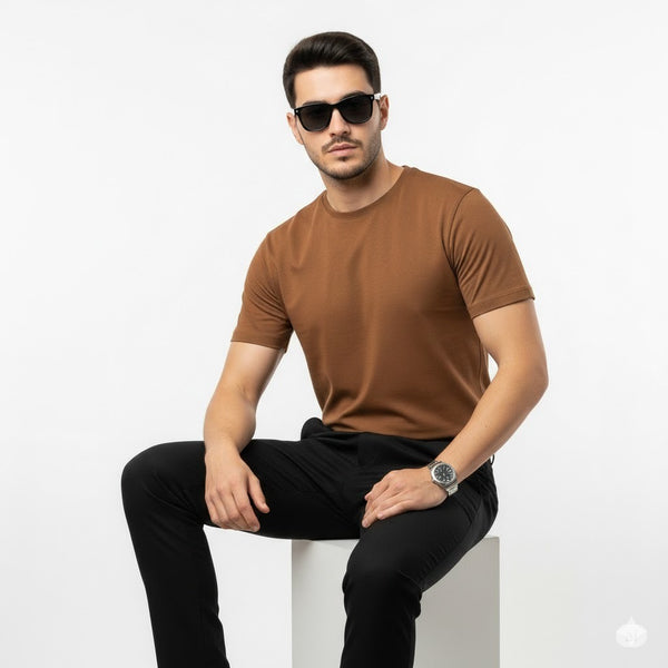 Premium Brown Cotton T-Shirt