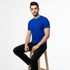 Men’s Royal Blue Slim Fit Cotton T-Shirt