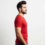Men’s Premium Slim-Fit Crew Neck T-Shirt – Classic Red