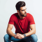 Men’s Premium Slim-Fit Crew Neck T-Shirt – Classic Red